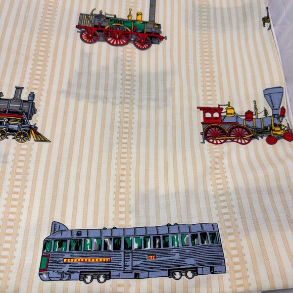 Vintage train fabric Princess fabric inc. Cotton fabric by the yard railroad - Picture 7 of 8
